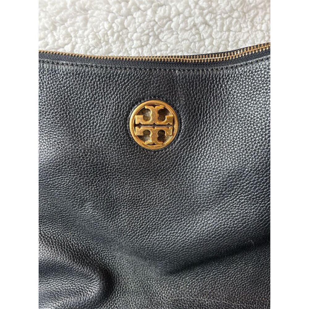 Tory Burch Women's Black Leather Hobo Shoulder Bag - Picture 2 of 10